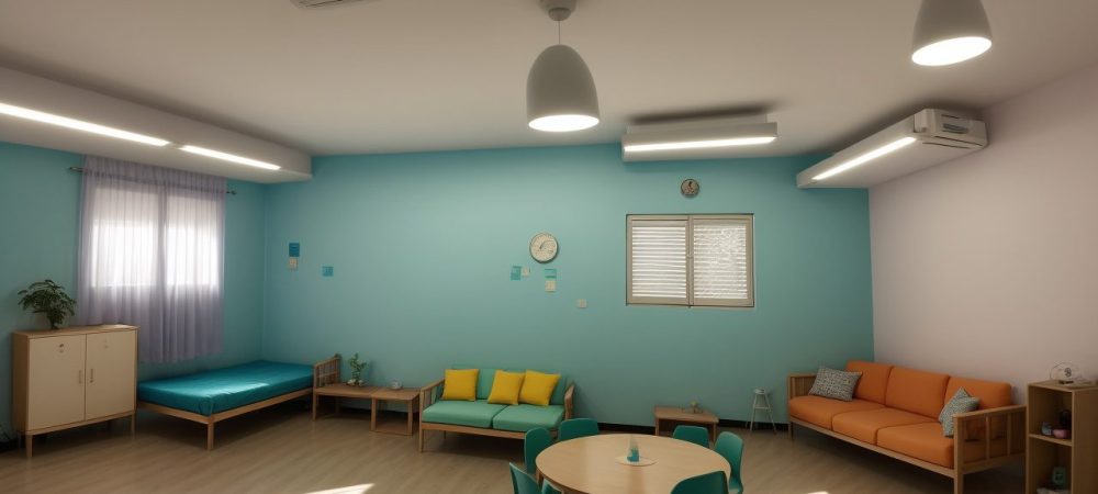 Ambiente de aprendizado acolhedor mostrando atividades dinâmicas para alfabetização de jovens e adultos.