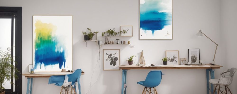 Interior de casa sendo pintado com ferramentas de pintura, representando o curso online de pintura doméstica