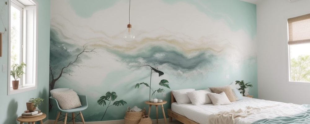 Ambiente sendo pintado com rolo de pintura, representando o artigo sobre pintura de interiores e dicas para iniciantes em pintura de casa.