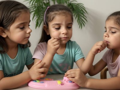 Criança recebendo terapia para TDI (Transtorno Desintegrativo da Infância), com profissionais de saúde, demonstrando esperança e superação.