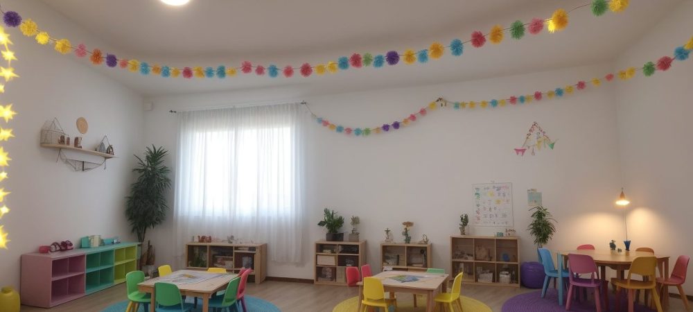 Alunos engajados em sala de aula utilizando a trilha de aprendizagem para alfabetização com materiais didáticos e curso online