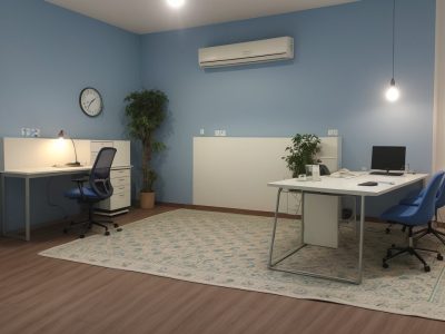 Ambiente de trabalho moderno com ferramentas do Pacote Office 2019.