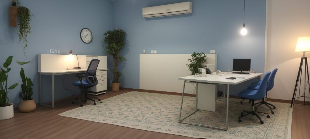 Ambiente de trabalho moderno com ferramentas do Pacote Office 2019.