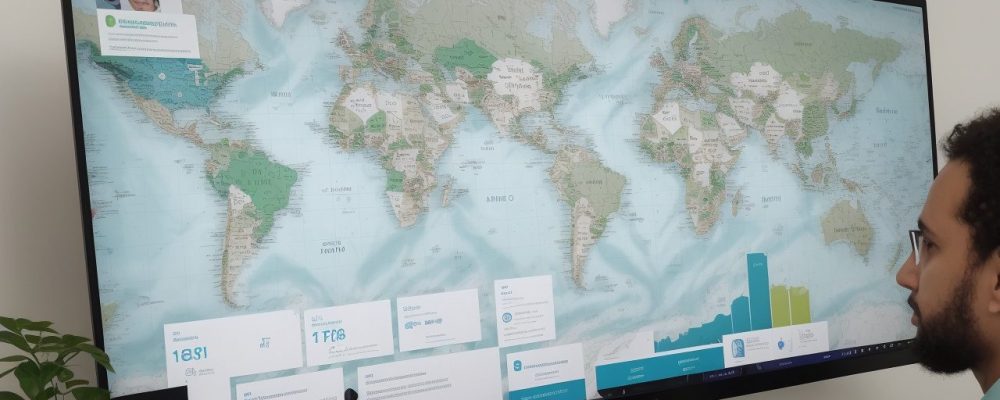 Profissionais de saúde trabalhando em equipe, analisando dados e implementando ações de vigilância epidemiológica para proteger a saúde da comunidade.