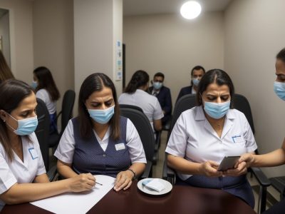Imagem que ilustra a vigilância sanitária em ação, mostrando a fiscalização e o impacto na saúde pública, com foco em higiene e controle sanitário.