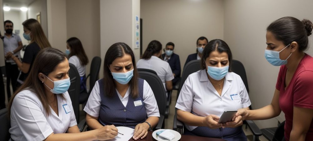 Imagem que ilustra a vigilância sanitária em ação, mostrando a fiscalização e o impacto na saúde pública, com foco em higiene e controle sanitário.