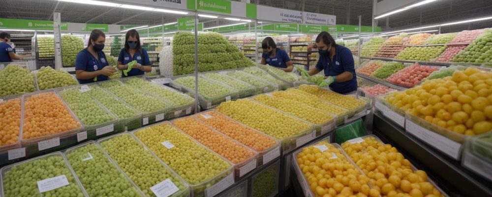 Fiscais da vigilância sanitária inspecionando um estabelecimento, garantindo o cumprimento da legislação sanitária e a segurança dos produtos.