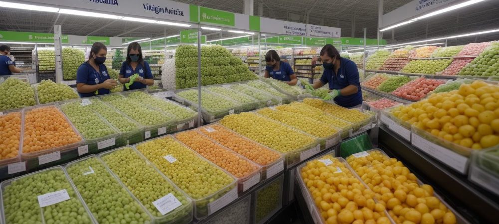 Fiscais da vigilância sanitária inspecionando um estabelecimento, garantindo o cumprimento da legislação sanitária e a segurança dos produtos.