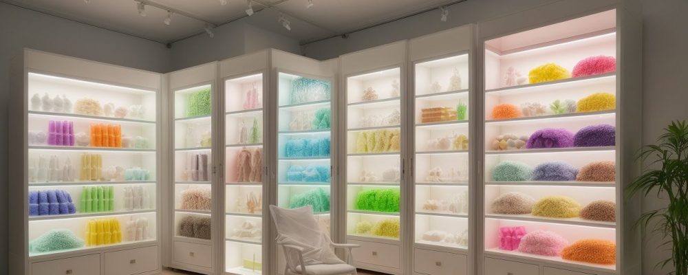 Vitrine de loja com técnicas de visual merchandising e exposição de produtos para atrair clientes e aumentar as vendas.