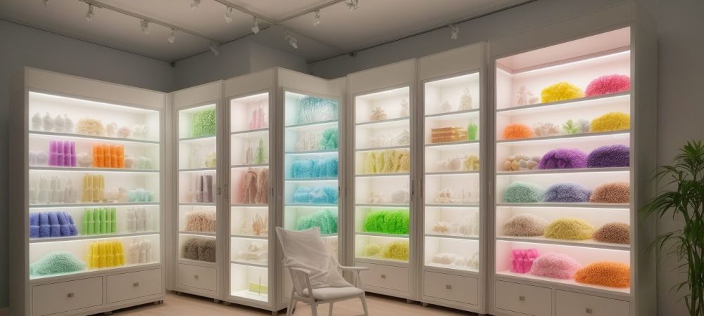 Vitrine de loja com técnicas de visual merchandising e exposição de produtos para atrair clientes e aumentar as vendas.