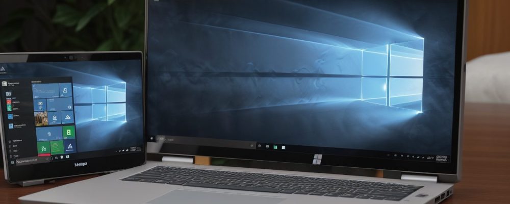 Interface intuitiva do Windows 10 exibida em tela, com atalhos e ferramentas para otimizar a rotina profissional