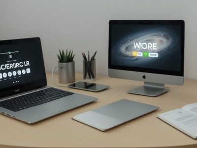 Servidor público utilizando Word Avançado para formatar documentos de forma eficiente e profissional, com foco em atalhos e sumários automáticos.