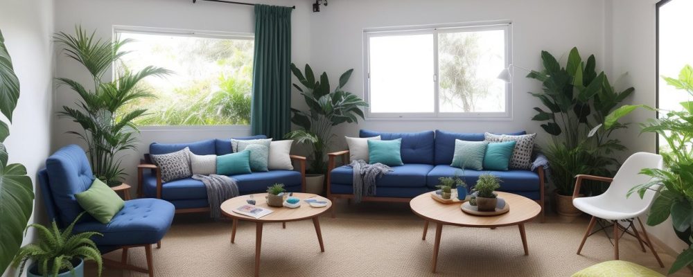 Escritório moderno e iluminado com laptop rodando LibreOffice, conjunto de canetas coloridas, livros e plantas, inspirando produtividade.