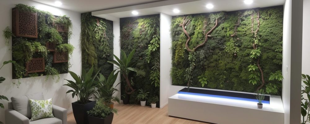 Profissional analisa projeto arquitetônico em computador, cercado por plantas e maquetes, em escritório iluminado naturalmente.
