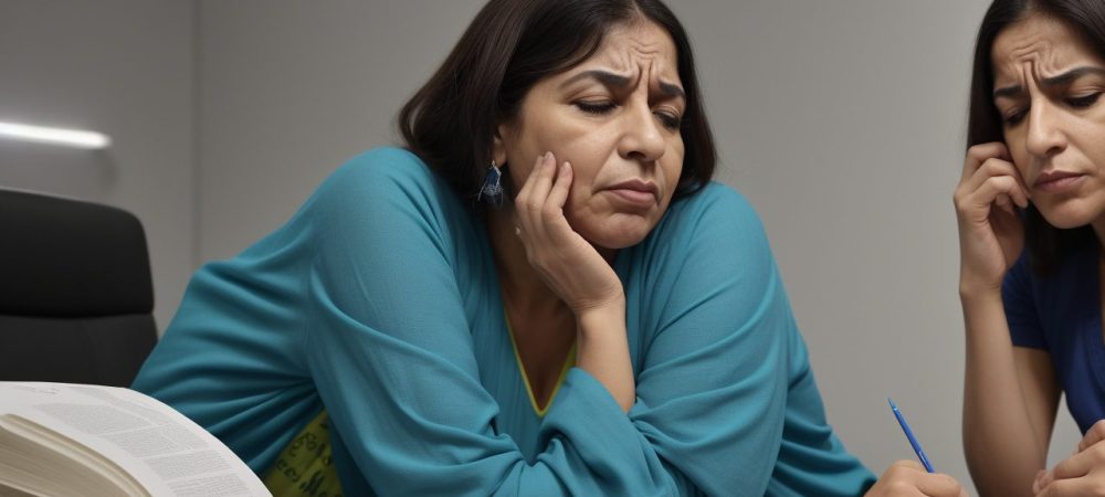 Servidor público atende cidadão preocupado com empatia em ambiente acolhedor, destacando habilidades comportamentais.