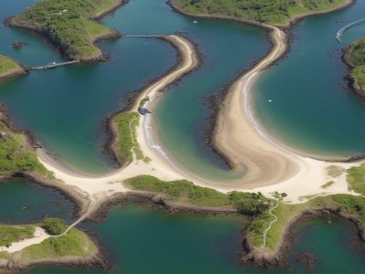 Ambiente acolhedor de audiência de conciliação, com juiz leigo orientando partes em diálogo empático.
