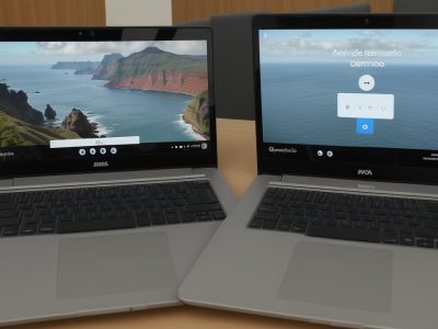 Um juiz leigo conduzindo uma audiência de conciliação entre duas partes, que demonstram alívio ao dialogar em um ambiente moderno e acolhedor.