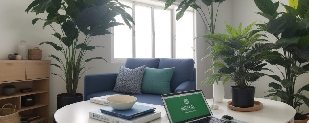 Auxiliar administrativo trabalhando em um escritório moderno, com mesa organizada, documentos e luz natural iluminando o ambiente.
