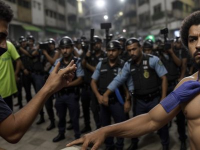Uma balança da justiça equilibrando punições severas e dignidade das vítimas, representando crimes hediondos na sociedade brasileira.