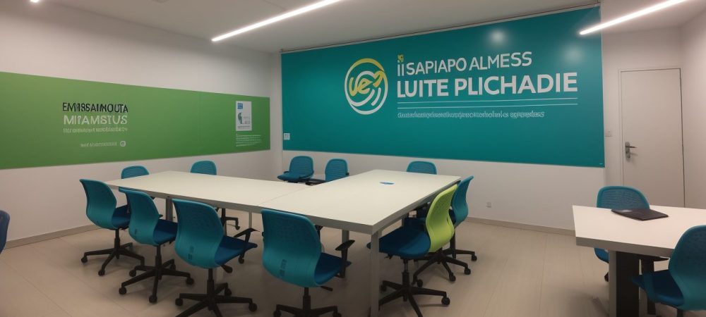 Ambiente de trabalho moderno em órgão público com servidores de diferentes etnias e gêneros colaborando em equipe, evidenciando a importância da diversidade e inclusão.