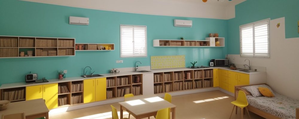 Uma sala de aula vibrante com crianças envolvidas em atividades de leitura e escrita usando materiais educativos do PNAIC, em um ambiente acolhedor.