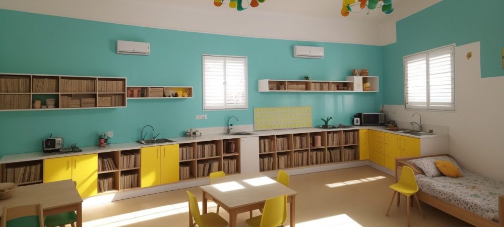 Uma sala de aula vibrante com crianças envolvidas em atividades de leitura e escrita usando materiais educativos do PNAIC, em um ambiente acolhedor.