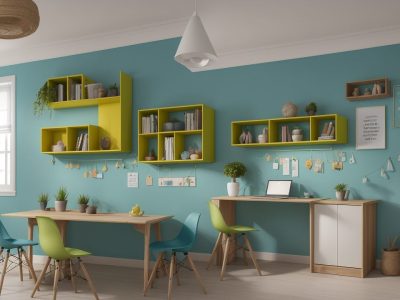 Sala de aula moderna com alunos engajados em discussões filosóficas, rodeados por livros e materiais visuais iluminados por luz natural.