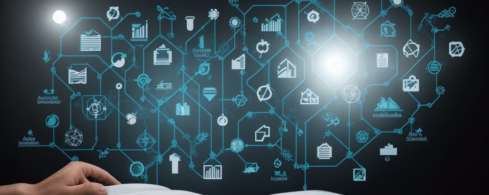 Empresário concentrado em escritório moderno analisando gráficos de planejamento tributário em um tablet, cercado por documentos sobre direito tributário.