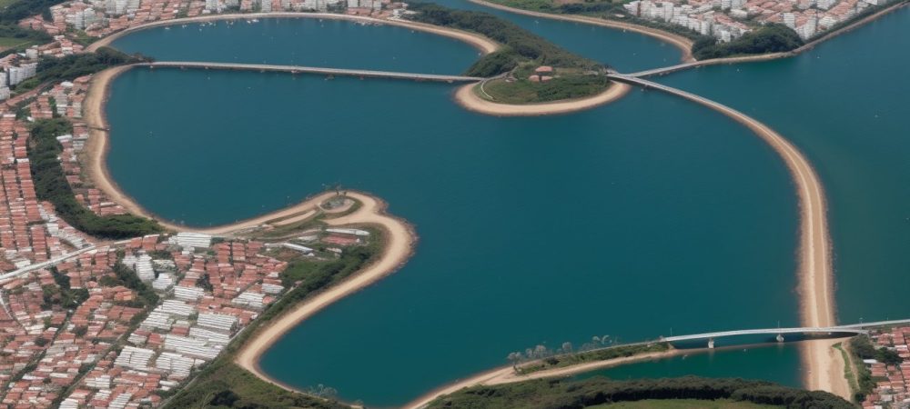 Mesa de escritório moderna com documentos de simulação de aposentadoria e livros sobre direito previdenciário.