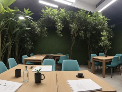 Grupo de profissionais discutindo estratégias de direitos trabalhistas em um ambiente colaborativo iluminado por luz natural.