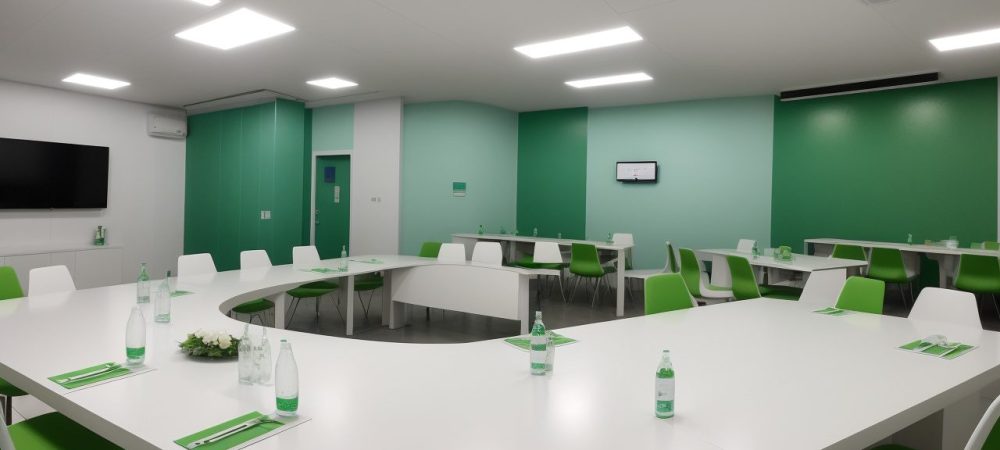 Servidores públicos em reunião discutindo ética com documentos e gráficos de transparência, em ambiente colaborativo.