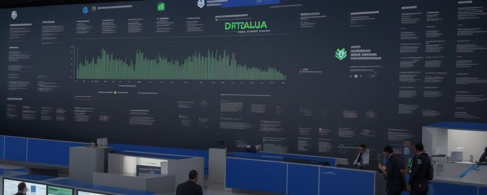 Operadores analisando dados em telas digitais em centro de controle de gestão de frotas públicas, refletindo eficiência e inovação.