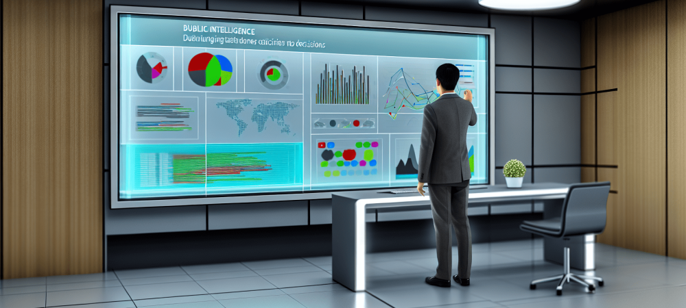 gestor-publico-dashboard-analytics.webp Gestor público em sala moderna analisando dashboard de business intelligence em monitor interativo com gráficos e dados visuais.