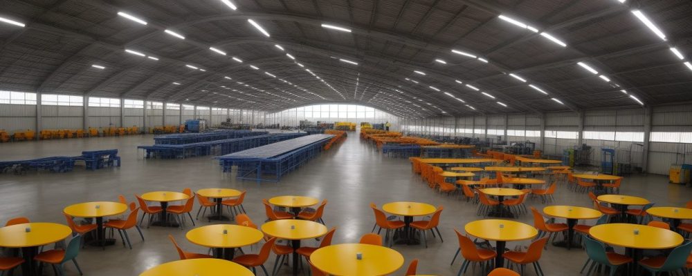 Ambiente de trabalho inclusivo com intérprete de Libras traduzindo para surdos durante reunião colaborativa.