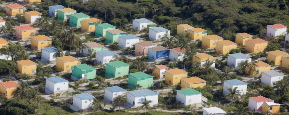 Agentes comunitários de saúde interagindo com moradores em comunidade acolhedora, promovendo saúde e conexão.