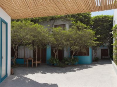 Um servidor público interagindo empaticamente com um cidadão em um balcão de atendimento, ambos sorrindo em um ambiente acolhedor.