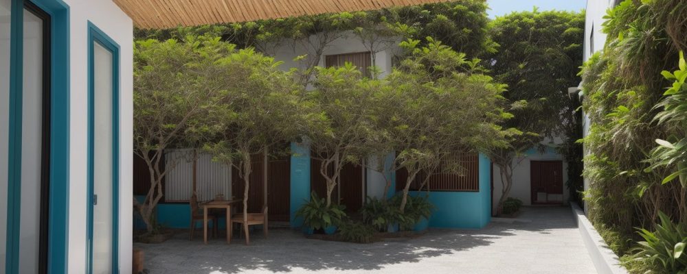 Um servidor público interagindo empaticamente com um cidadão em um balcão de atendimento, ambos sorrindo em um ambiente acolhedor.