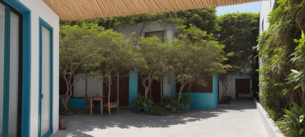 Um servidor público interagindo empaticamente com um cidadão em um balcão de atendimento, ambos sorrindo em um ambiente acolhedor.