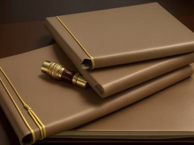 Juiz concentrado analisando documentos em tribunal, rodeado por advogados e delegados, simbolizando justiça no direito processual penal.