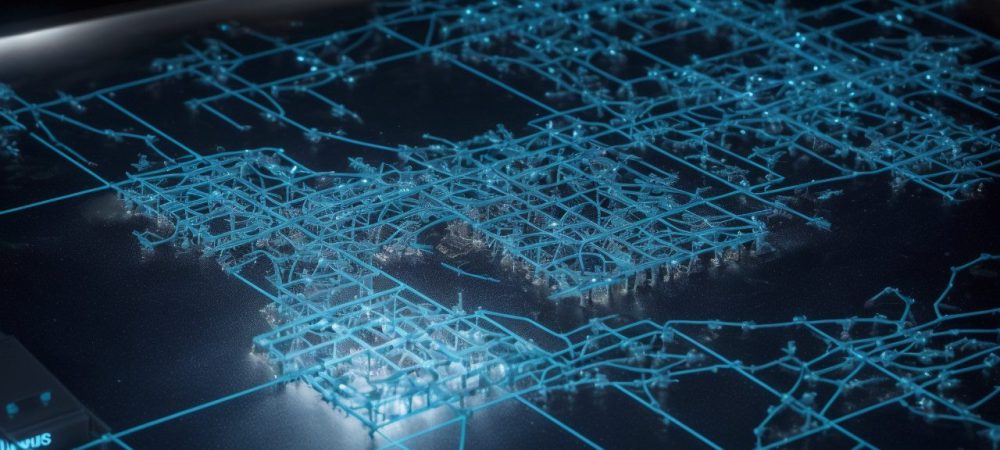 Cena de investigação criminal em laboratório forense, com equipamentos de papiloscopia e sistema AFIS ao fundo.