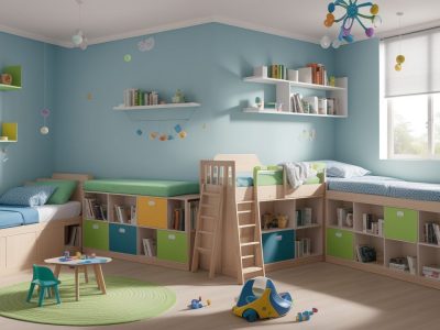 Sala de aula moderna com crianças lendo e aprendendo, enfatizando a neurociência na alfabetização.