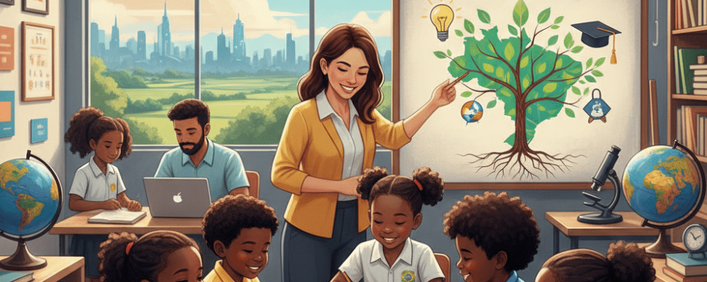 Ilustração representativa do Plano Nacional de Educação 2026-2036