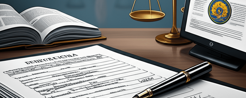 Ilustração representando o poder regulamentar e princípio da autotutela na Administração Pública com decretos e símbolos jurídicos