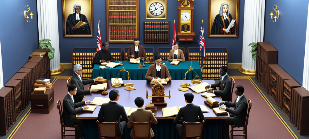 principios-direito-administrativo-discussao.webp Juristas discutem direito administrativo em mesa formal cercada de livros e quadros de leis.