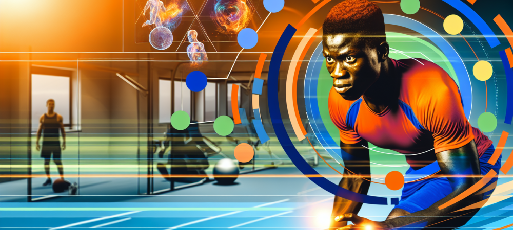 psicologia-esporte-treinamento-atleta.webp Atleta focado em treino com tecnologia avançada e controle emocional em cenário esportivo moderno.