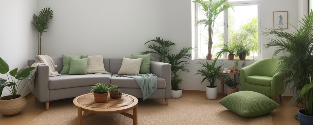 Sala de terapia holística serena com terapeuta meditando, velas, plantas e cristais em ambiente tranquilo