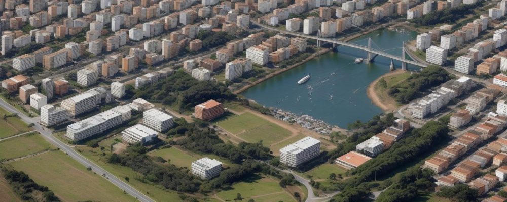 Grupo diversificado de profissionais de segurança pública em reunião colaborativa ao ar livre, utilizando gráficos e tablets.