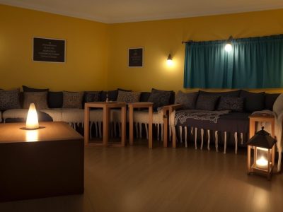 Sala de aula iluminada com alunos em roda de conversa, professora acolhedora, promovendo empatia e respeito.