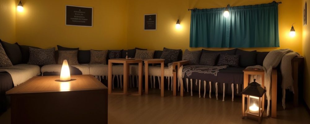 Sala de aula iluminada com alunos em roda de conversa, professora acolhedora, promovendo empatia e respeito.