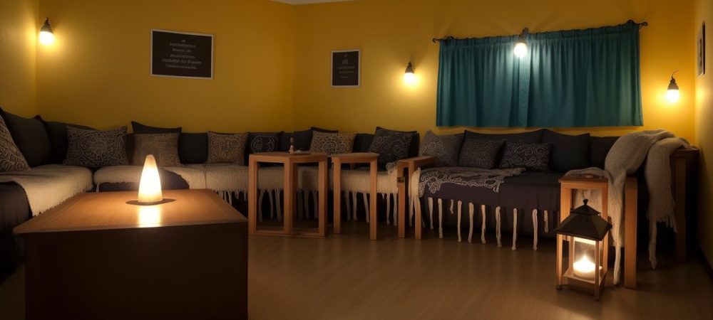 Sala de aula iluminada com alunos em roda de conversa, professora acolhedora, promovendo empatia e respeito.